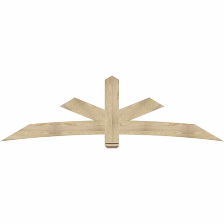 Ekena Millwork Alberta Rough Sawn Timber Gable Bracket, Douglas Fir, 96"W x 28"H x 4"D x 6"F, 7/12 Pitch GBW096X28X0406ALB00RDF